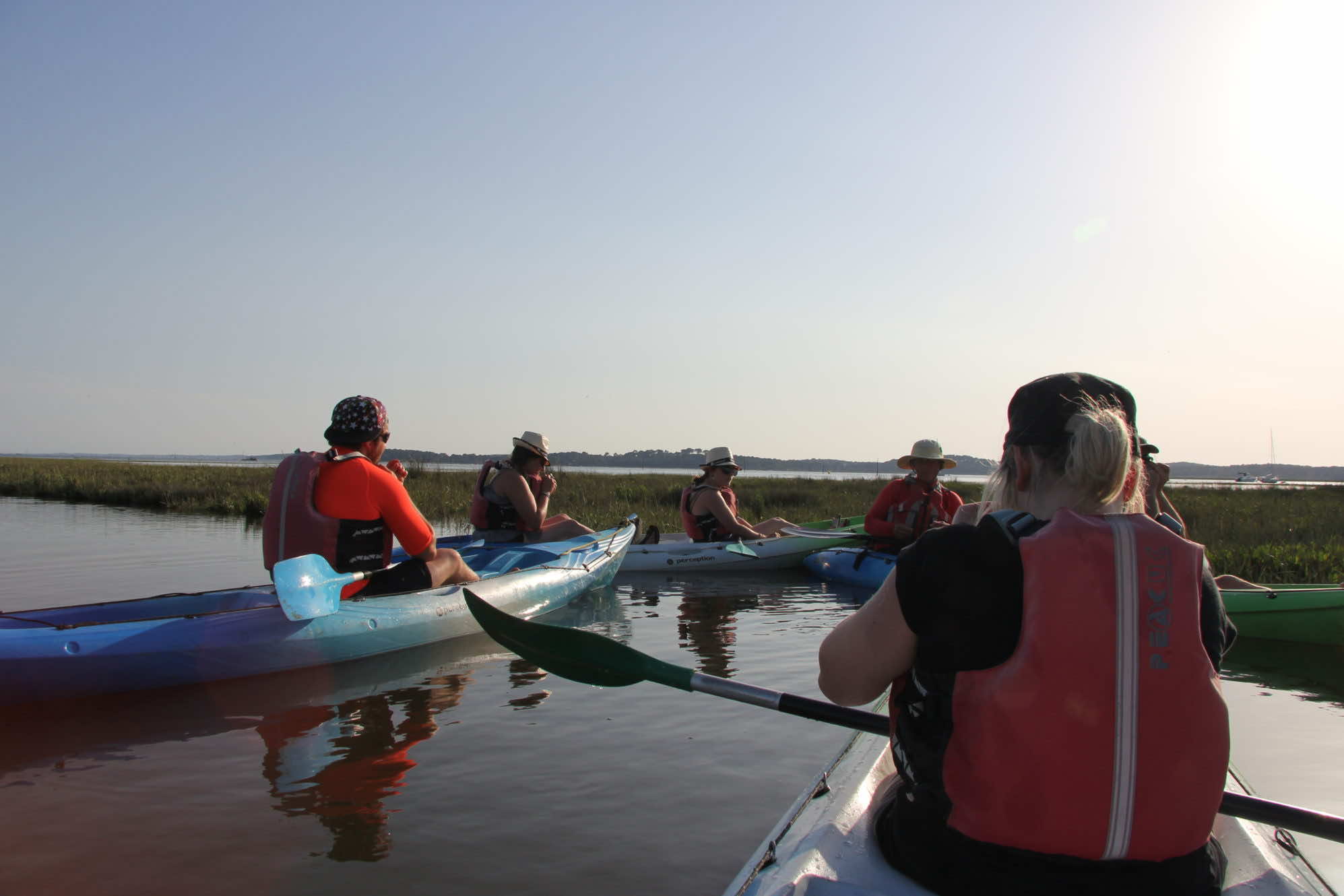 Kayak de mer à Arès, sur le Bassin d'Arcachon